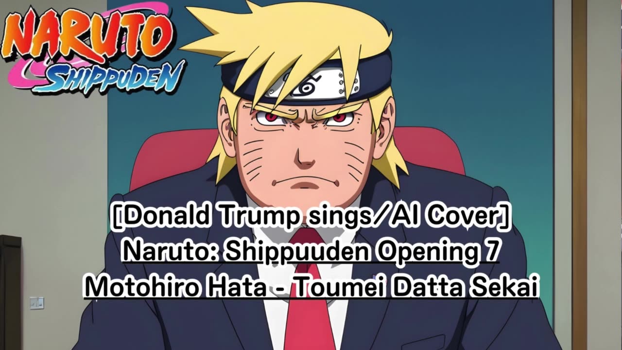 [Donald Trump sings/AI Cover] Naruto: Shippuden Opening 7 Motohiro Hata - Tomei datta Sekai