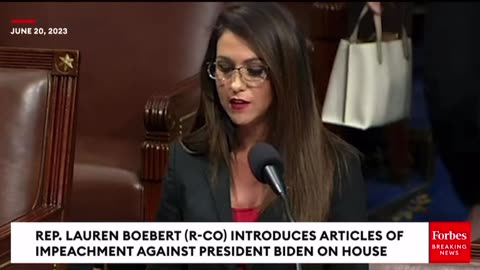 Tonight Rep Boebert introduces articles of impeachment against Biden on the house floor #Treason