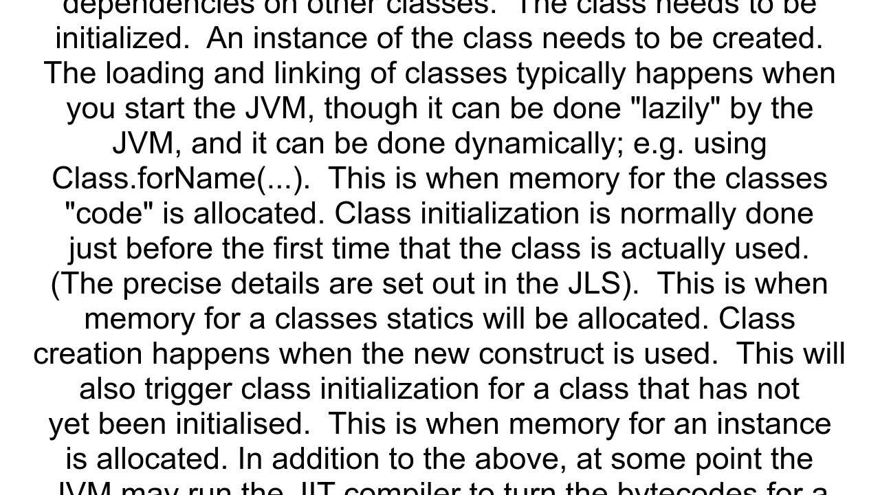 Class Loading vs Object creation in Java