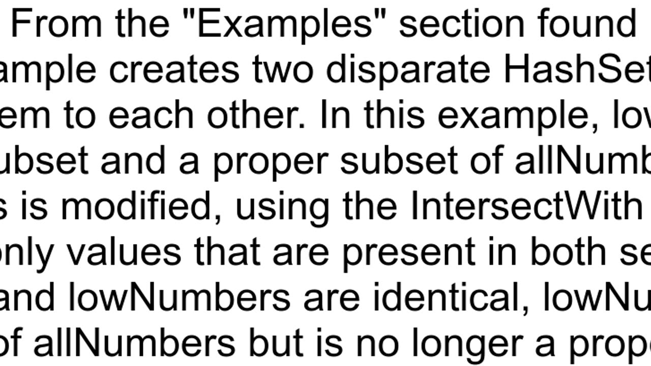 What is the difference between HashSetltTgtIsSubsetOf and HashSetltTgtIsProperSubsetOf