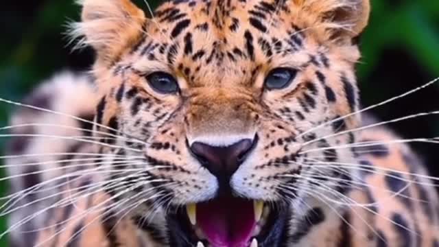 A close-up of a cheetah. Its whiskers are really long