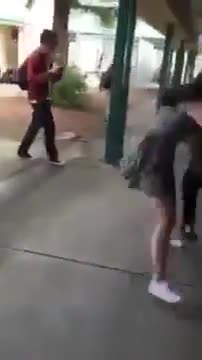 BIPOC student bullies White girl. White girl takes care of business