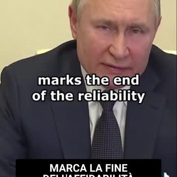 PUTIN PARLA DELLA FINE DEL DOLLARO