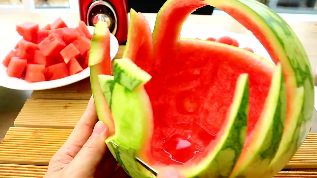 Art In Watermelon Peacock | Fruit & Vegetable Carving Lessons