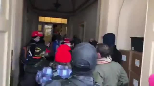 Capitol police hold doors open for Terrorist.