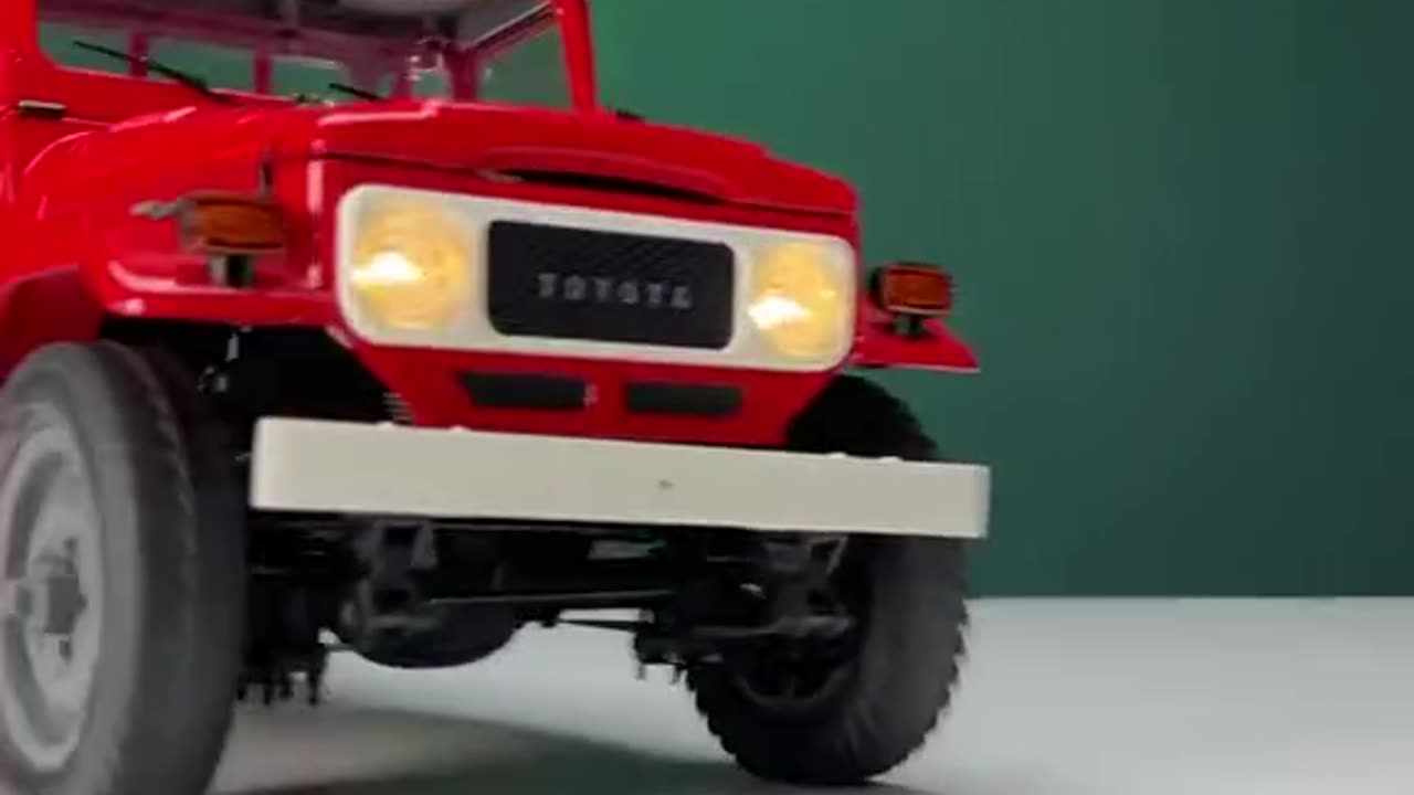 Unveiling the FMS Model Toyota Fj 45 in 1-12 scale with iconic 4-wheel drive.