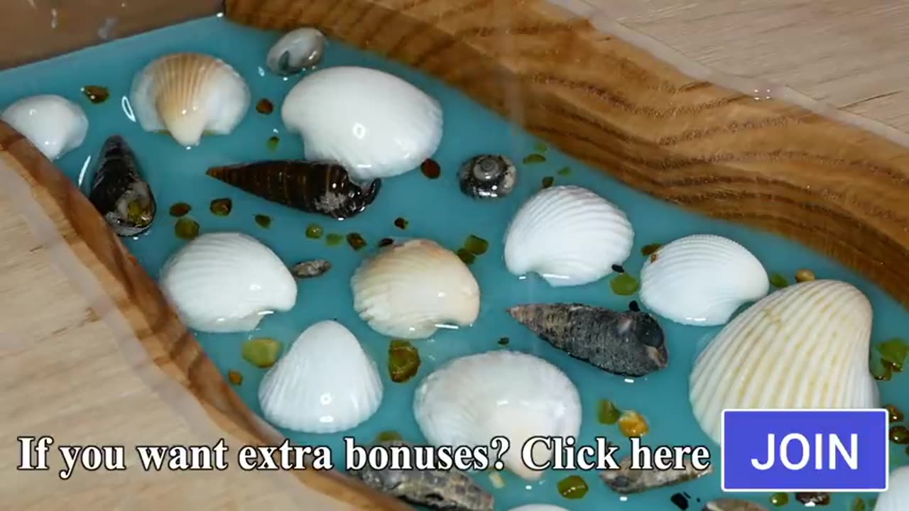 How to make SERVING BOARD with Shells and Epoxy Resin ART RESIN