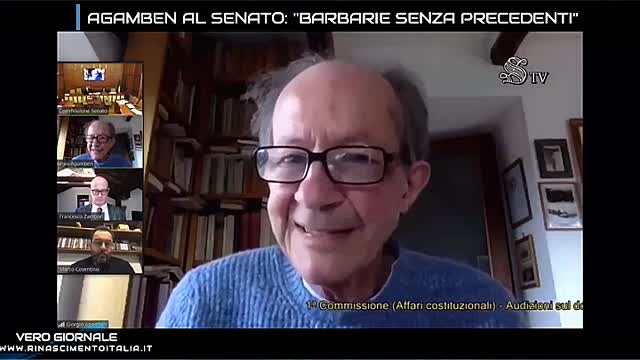 AGAMBEN AL SENATO, BARBARIE SENZA PRECEDENTI - VERO GIORNALE 09.12.2021