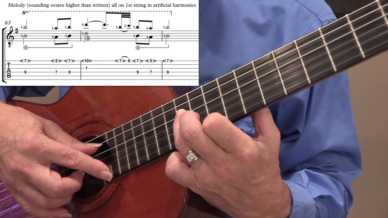 Technique Left-Hand, Part 2 (slow section). Video 13: m63-65, Version H