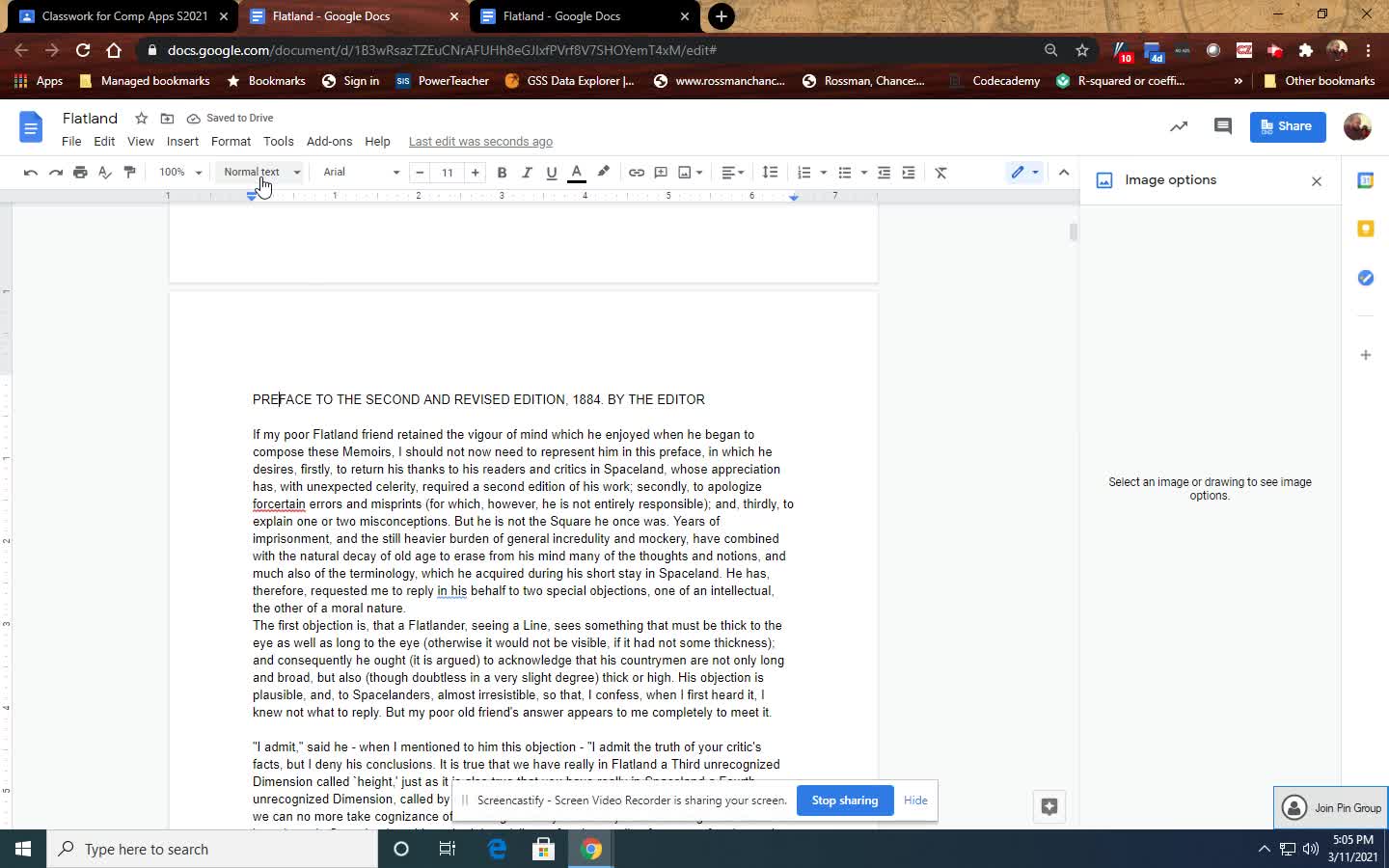 FlatLand formatting a book using Google DOCS Video 1 of 5