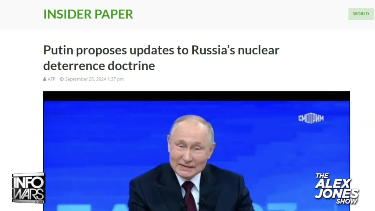 Putin Warns the World - He'll USE NUKES