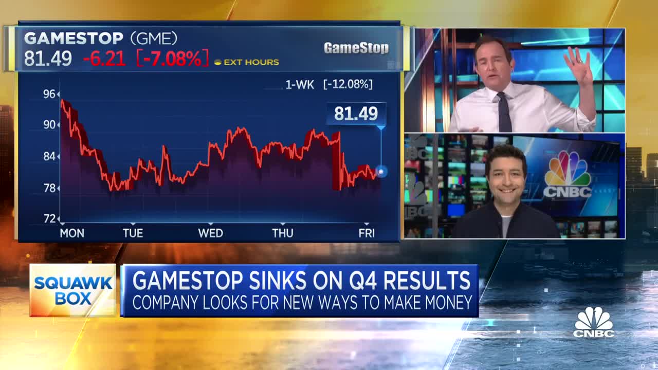 GamesStop sinks on fourth-quarter results as company searches for new ways to ma