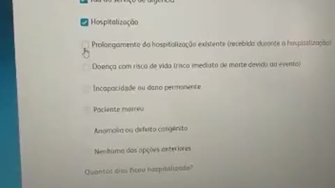 Tentando Registrar Obito Pfizer - Opção desativada