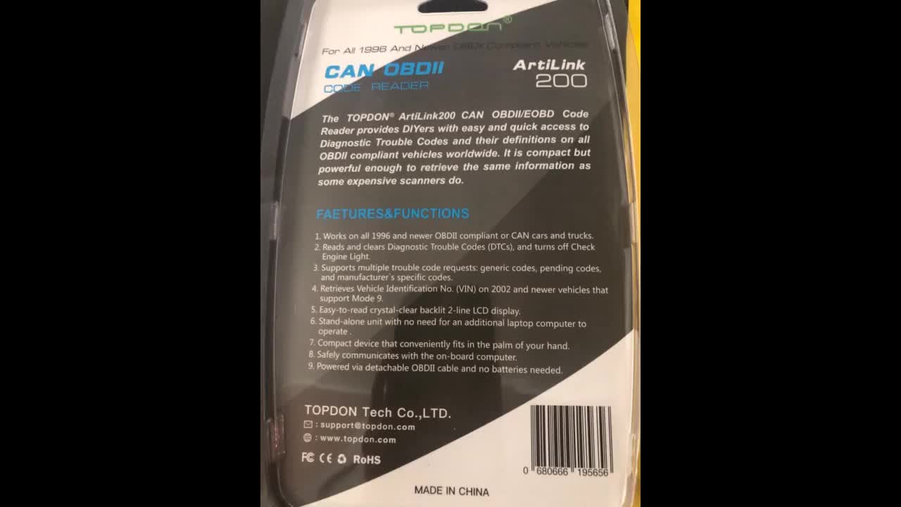 Review: OBD2 Scanner TOPDON AL200 Car Code Reader, Auto Check Engine Light, Smog Check, Read &...