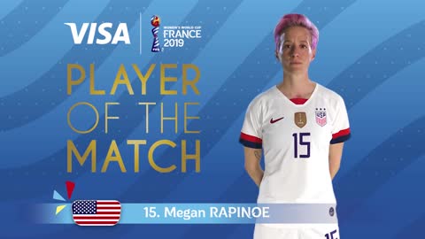 Megan Rapinoe – Player of the Match – France v USA