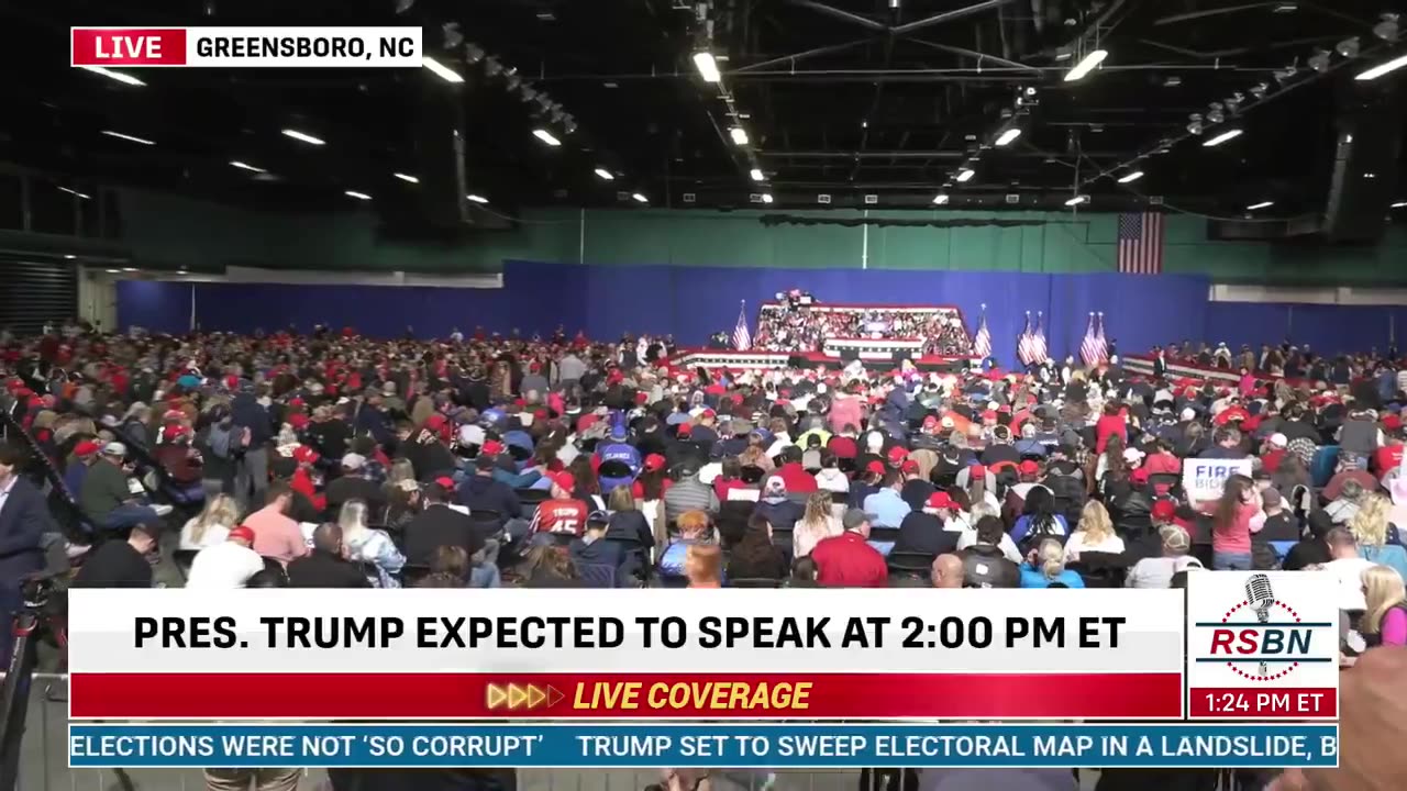 Standing room only to see President Trump in North Carolina.