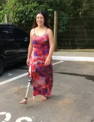 Sarah, an amputee woman