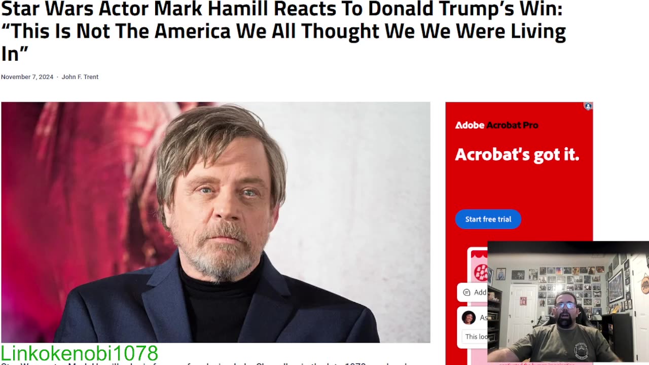 Mark Hamill's TDS Continues To Take Affect After Trump Won The Presidential Election