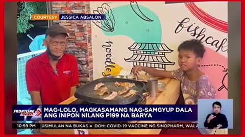 Mag-lolo, magkasamang nag-samgyup dala ang nipon nilang P199 na barya