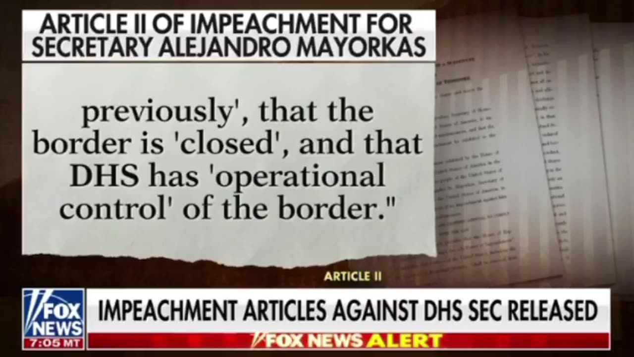 Impeachment articles against DHS Sec Mayorkas has just been released.