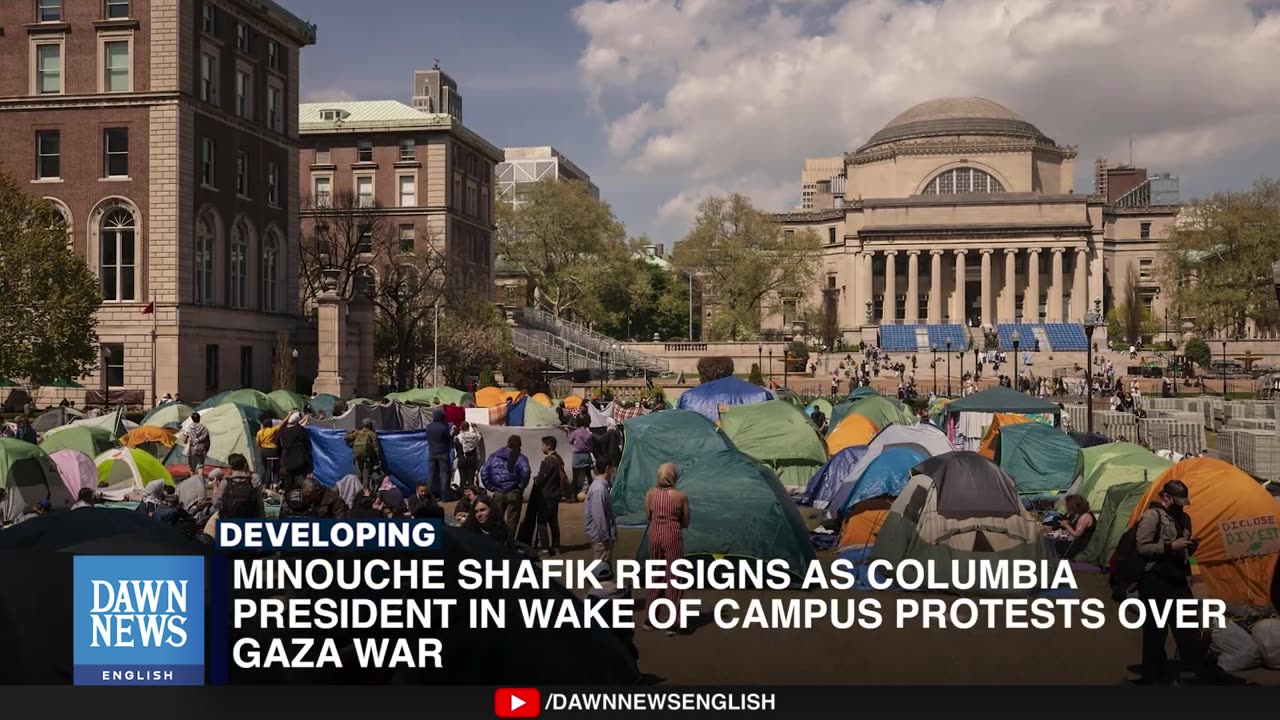 Columbia University President Resigns Months After Pro-Palestine Protests _ Dawn News English