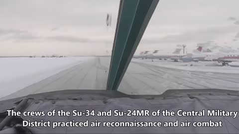 Su-34 And Su-24 Of The Central Military District Practiced Air Reconnaissance And Air Combat