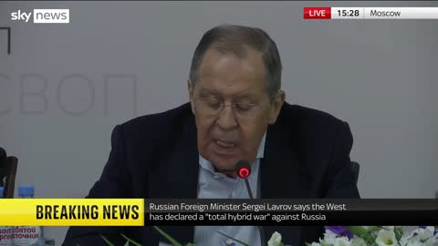 Lavrov: The West has declared a 'total hybrid war' against Russia