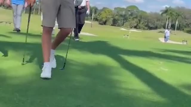 Trump on the golf course drops hint...