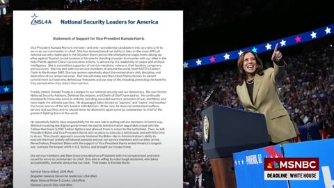 Trump’s ‘evil intent…caused us to take action’: Fmr. Senior Military officials endorse VP Harris