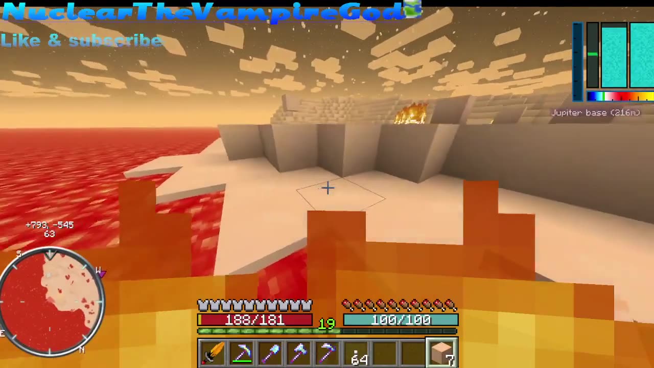 Minecraft Rulecraft Ep 2146 nuclear vs the bat titan on the planet jupiter