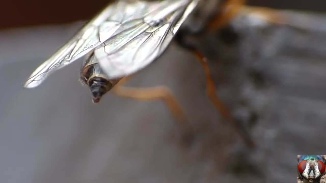 The moment of pooping small insects