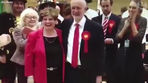 Corbyn celebrates great election night with one of worst high fives of all time