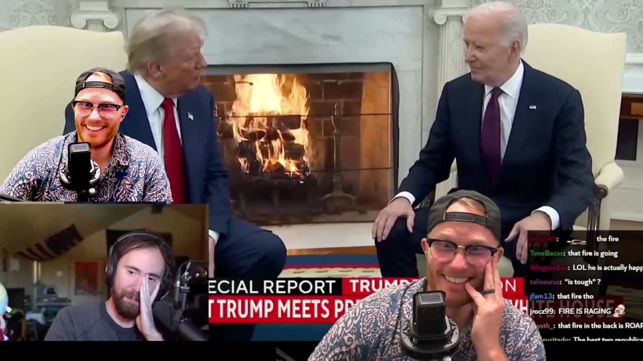 Asmongold Reacts Derek Reats to O'Shea to Trump Biden Meeting