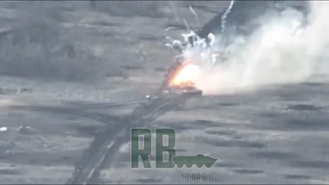 Ukrainian Abrams gets hit and cooks off [March 2024]