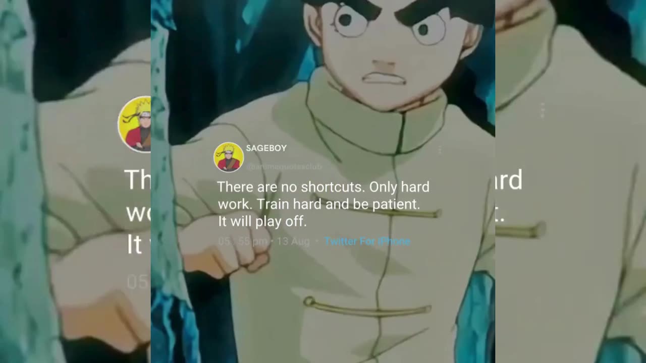 Rock Lee 🔥| Naruto | Motivational Quotes. #motivationalquotes #anime