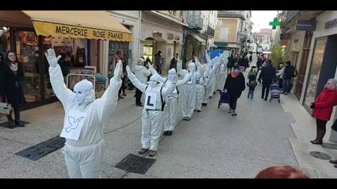 Les Masques BLancs Sud Ardèche et Montélimar ACtion Marche Lyndon le 8 janvier 2022