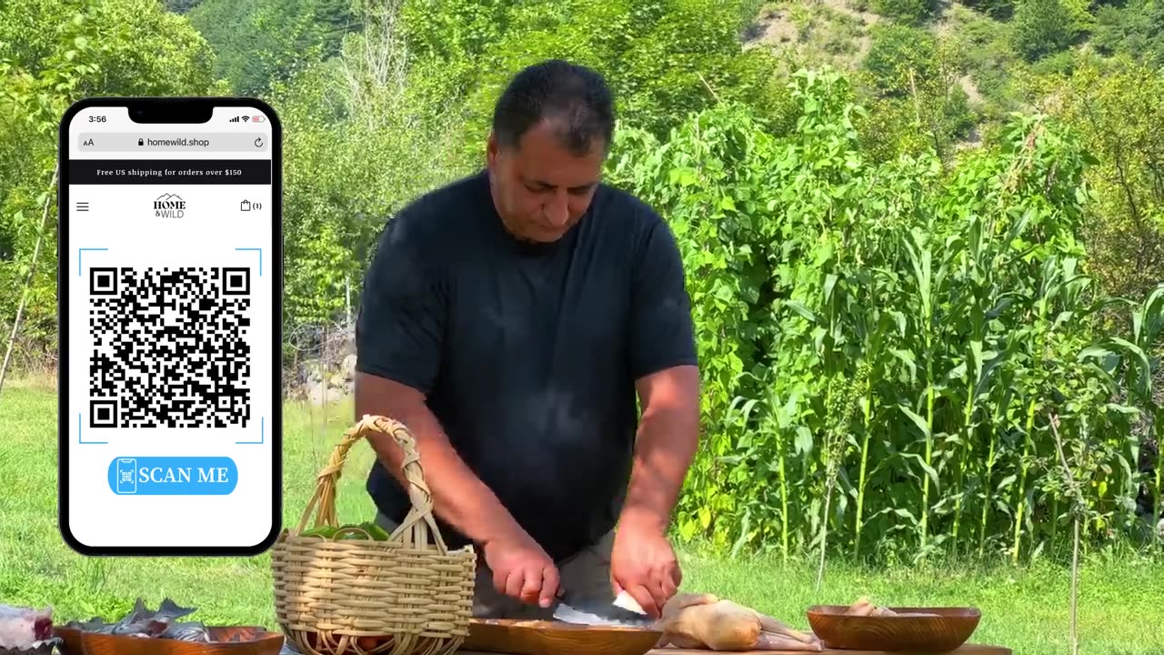 Delivered A Huge Log For Cooking Three Delicious Homemade Dishes At Once