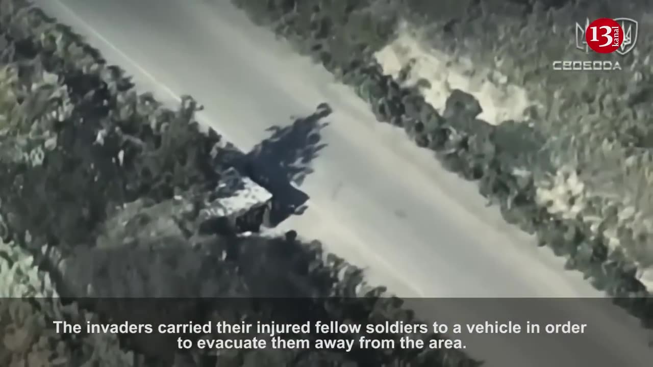 A moment and many soldiers are wounded in a Russian observation post.