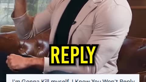 Some man emailed Andrew Tate saying he is gonna kill himself