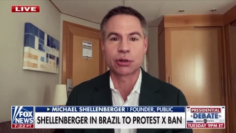 Shellenberger in Brazil to protest X ban