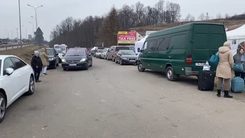 Polish border with Ukraine. This is the best of humanity