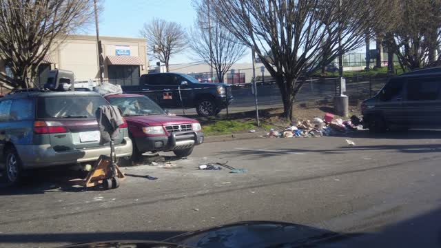 Driving through the city of NE Portland
