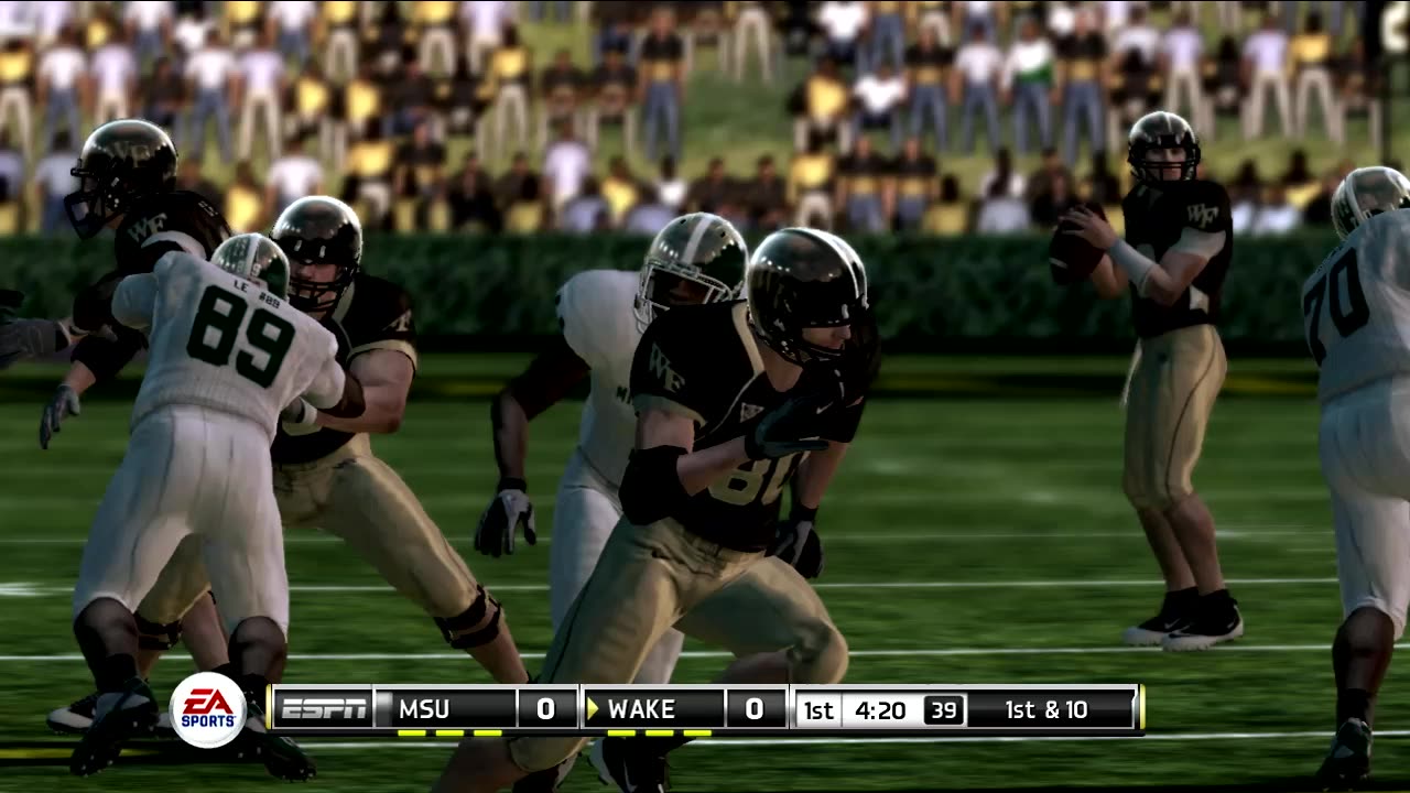 NCAA Football11 (Ps3) Michigan State Spartans vs Wake Forest Demon Deacons Part1