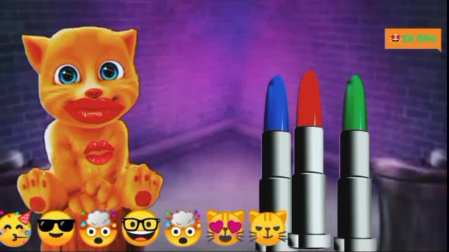 Makeup lipstick talking Tom billu funny cat lipstick funny video💄💄