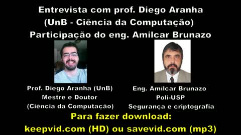 Prof. Diego Aranha viola sigilo da urna eletrônica brasileira