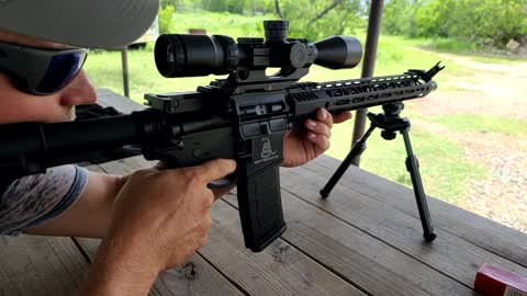 Ar-15 5.56 with offset iron sights