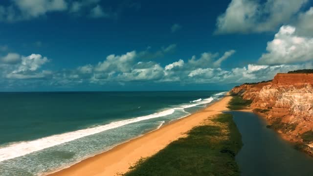 The collision of the beach and the sea!