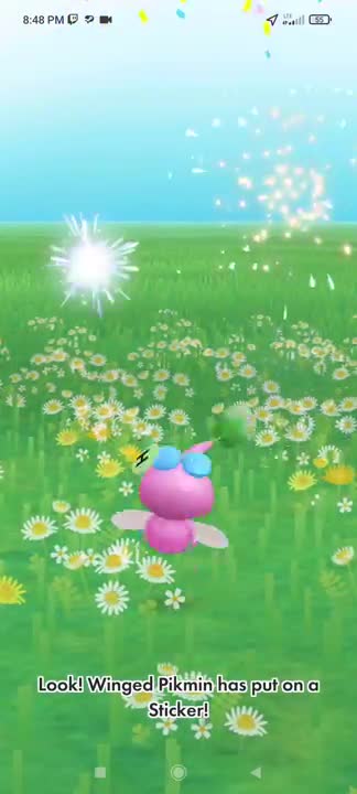 Pikmin Bloom-Pink Pikmin With Sticker