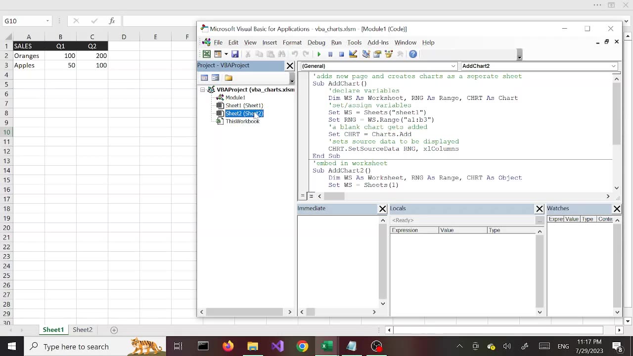 Excel | VBA | How to add chart | part 2