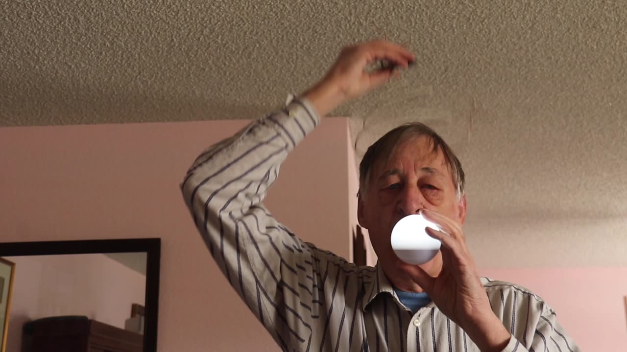 Turning on a light bulb held in my mouyh trough cosmic energy.